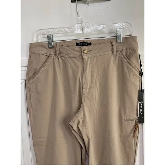 Tan Utility Capri Pants Size 8 NWT‎ - Picture 5 of 9